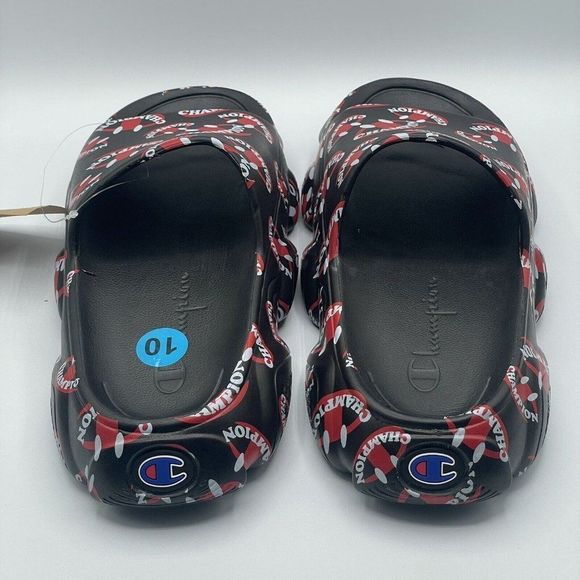 CHAMPION Meloso Squish Smile Men\'s Slide Sandals Black/Red Size 10 main image 6